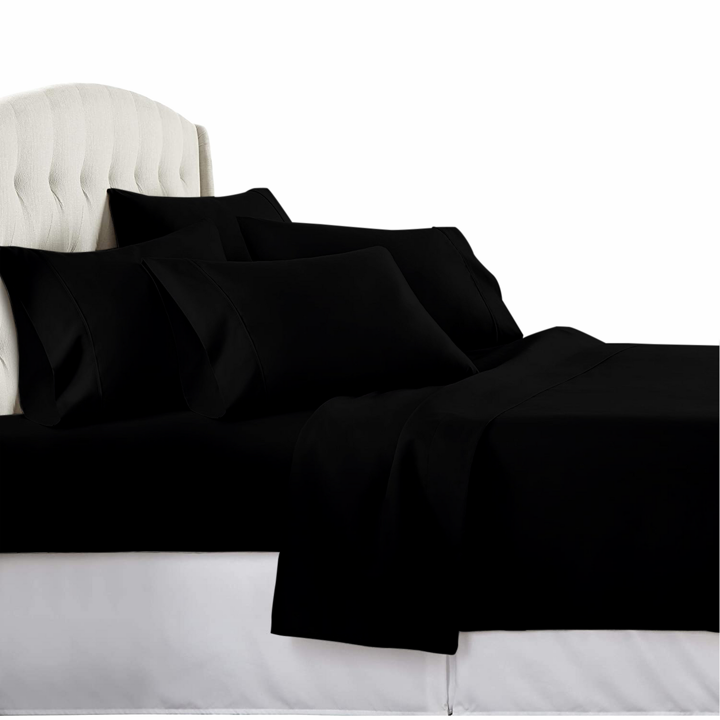 Queen Bed Sheet Set Cotton 300 TC - 1 Flat Sheet and 2 Pillow Covers