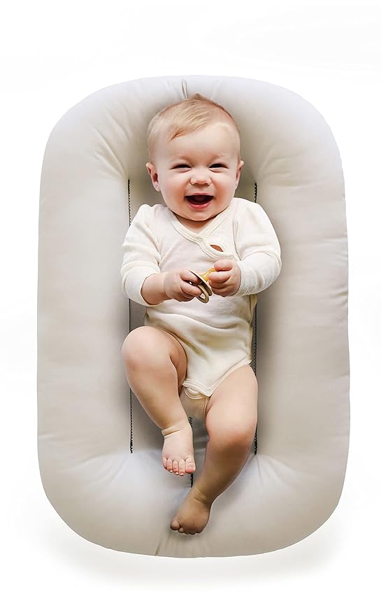 Bare Baby Lounger and Infant Floor Seat Newborn Essentials Microfiber Fill
